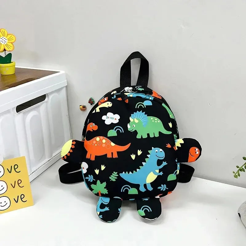 Cartoon Dinosaur Baby Backpacks Kindergarten Schoolbag Children Boys Girls School Bags Adjustable Animals Kid Backpack Oasis Select black