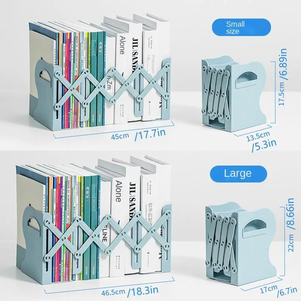 with Pen Holder Retractable Bookends Fixed Book Clip Save Space Adjustable Bookshelf Stationery Simple Divider Book Stand Oasis Select