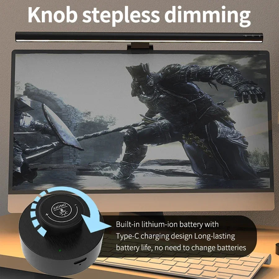 Monitor Light Bar with Wireless Remote, USB Computer Light with Stepless Dimming, No Screen Glare Monitor Lamp for Home Office Oasis Select
