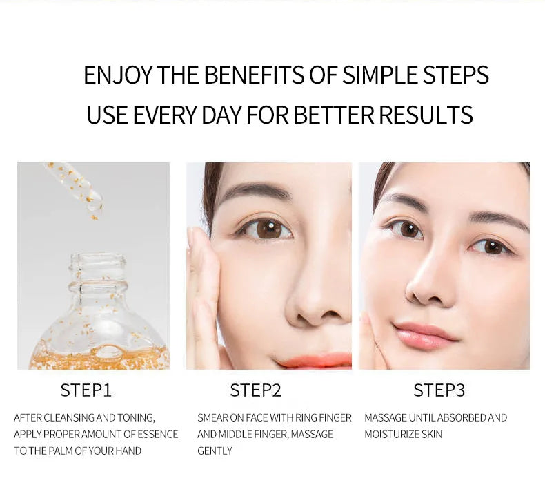 24K Gold Hyaluronic Acid Serum – Brightening & Hydrating 100ml Brightening Face Serum Oasis Select