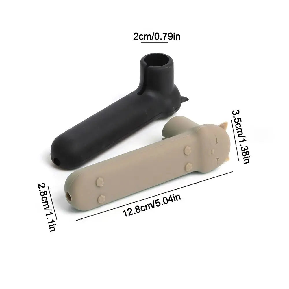 Silicone Door Knob Cover Anti-collision Cold-proof Doorknob Sleeve Cartoon Cat Anti-Static Safety Doorknob Protector for Home Oasis Select