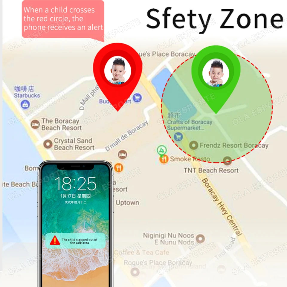 Kids Smart Watch GPS Tracker, Two-Way Call & SOS | Waterproof