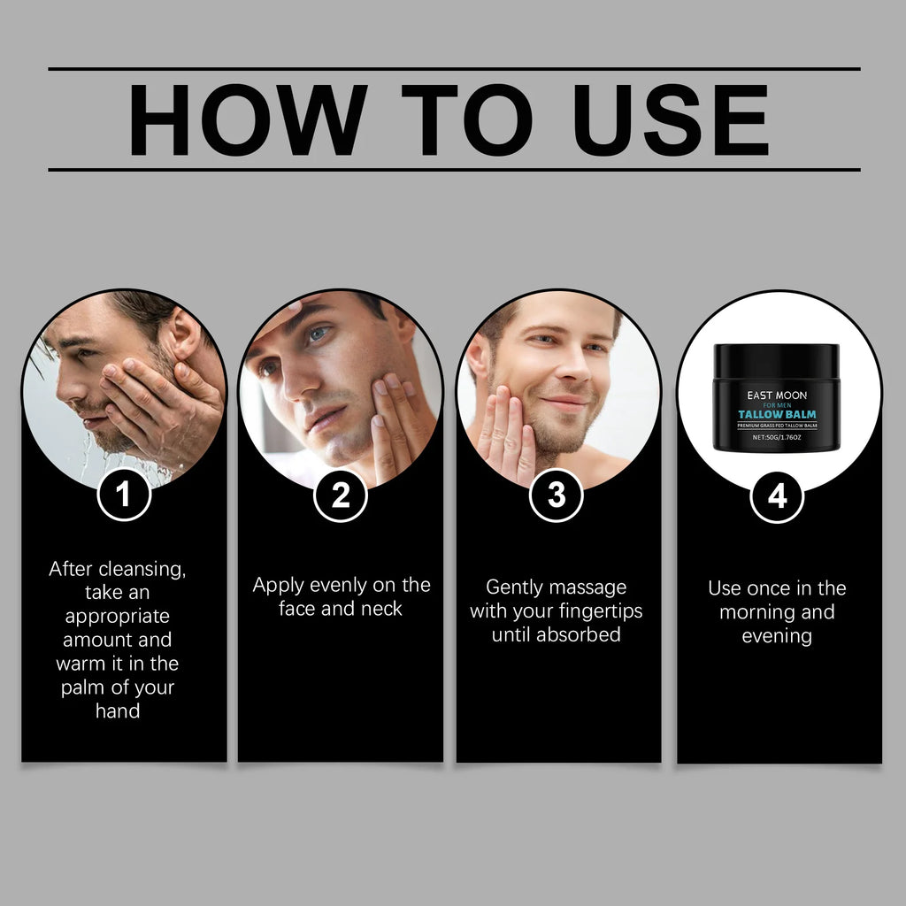 Men's Tallow Face Cream – Firming, Moisturizing, Non-Greasy