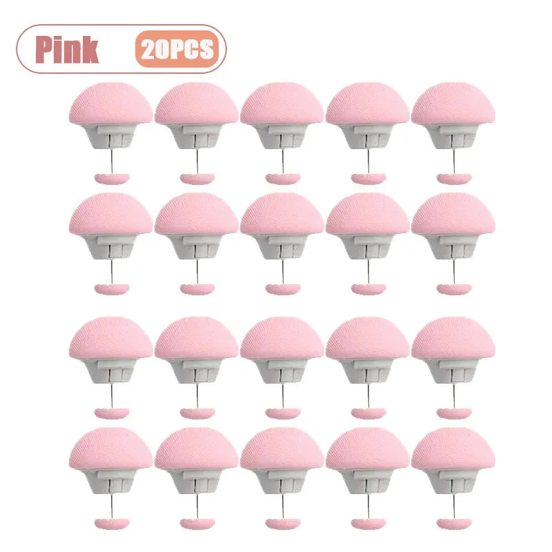 20-80PCS Mushroom Head Duvet Clip Bed Sheet Fastener No Needle Sewing Release Non Slip Ring for Quilt Cover Mattress Holder Oasis Select Pink-20PCS
