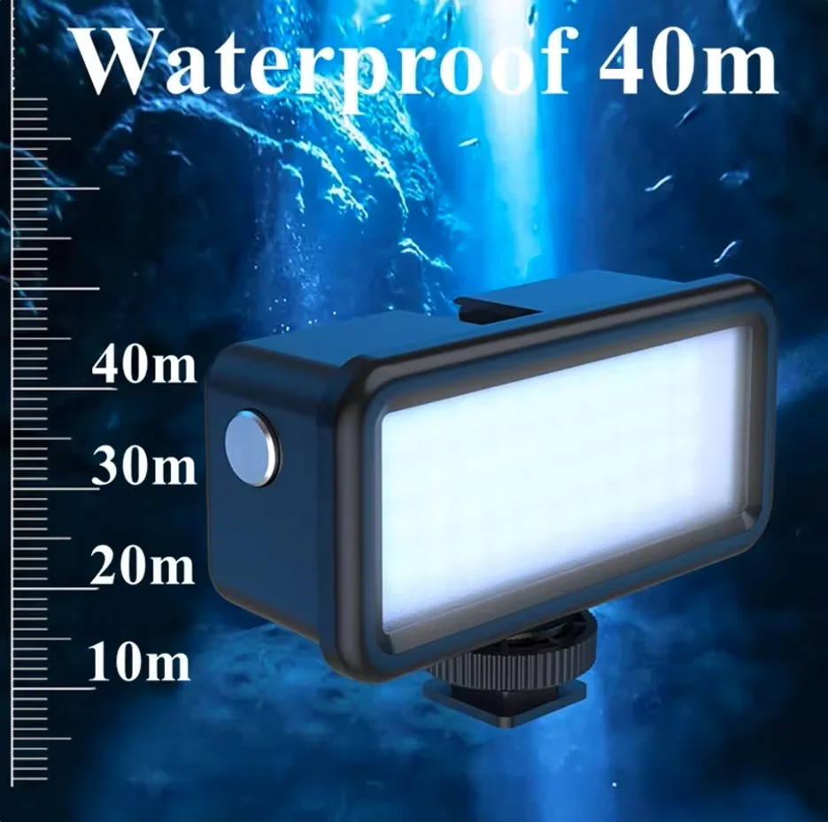 40M Waterproof Underwater LED Fill Light for GoPro & DJI