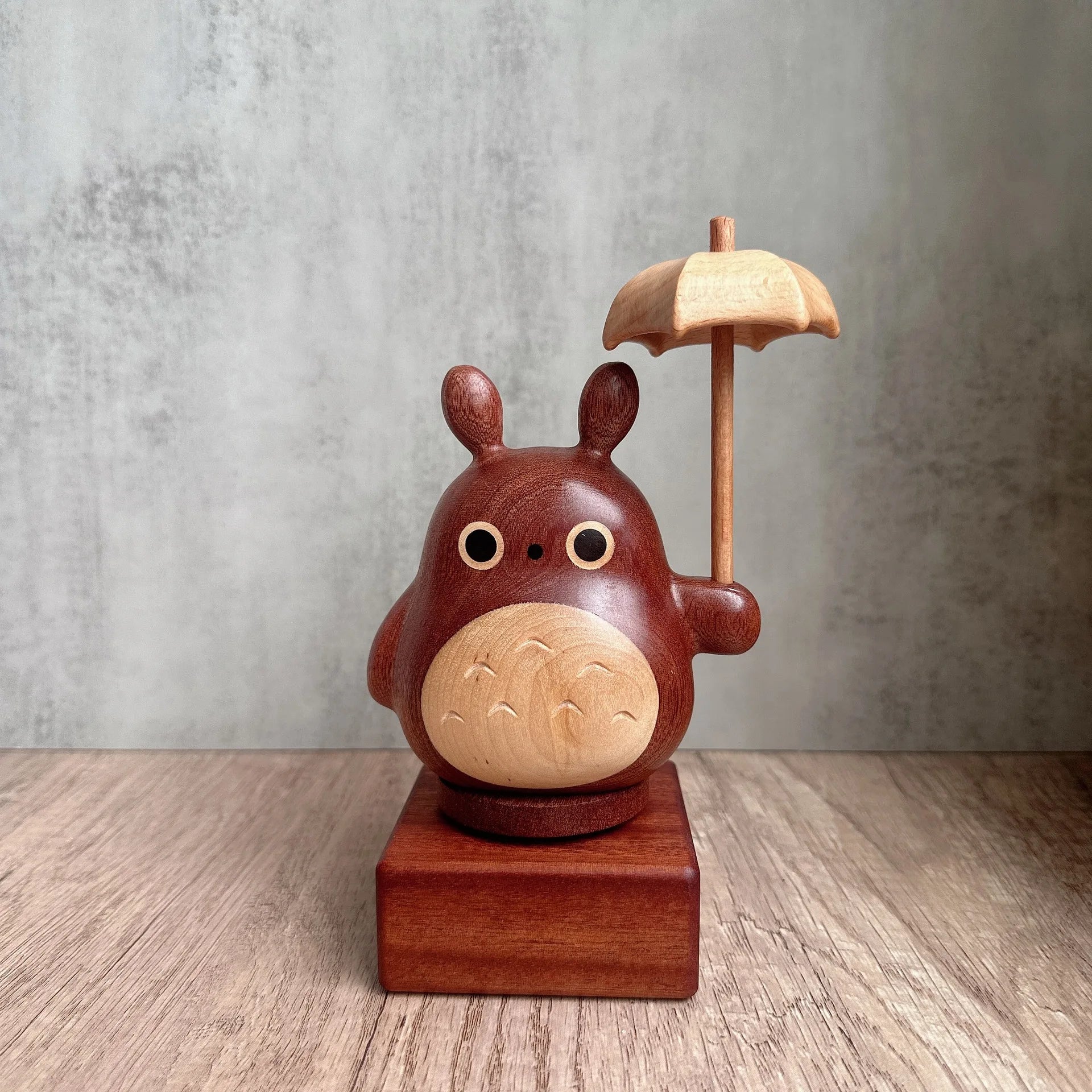 Solid Wood Creative Totoro Windmill Faceless Male Ornament Couple