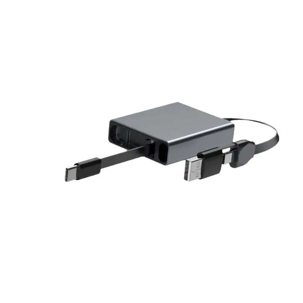 Retractable 3-in-1 USB Cable – USB-C, Lightning & Micro USB