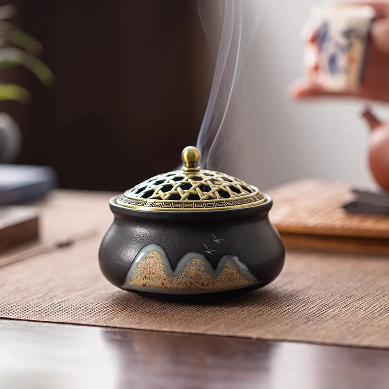 Landscape Themed Incense Burner For Home Ideal For Creating Calm Ambiance And Adding Elegant Touch To Relaxation Spaces Oasis Select