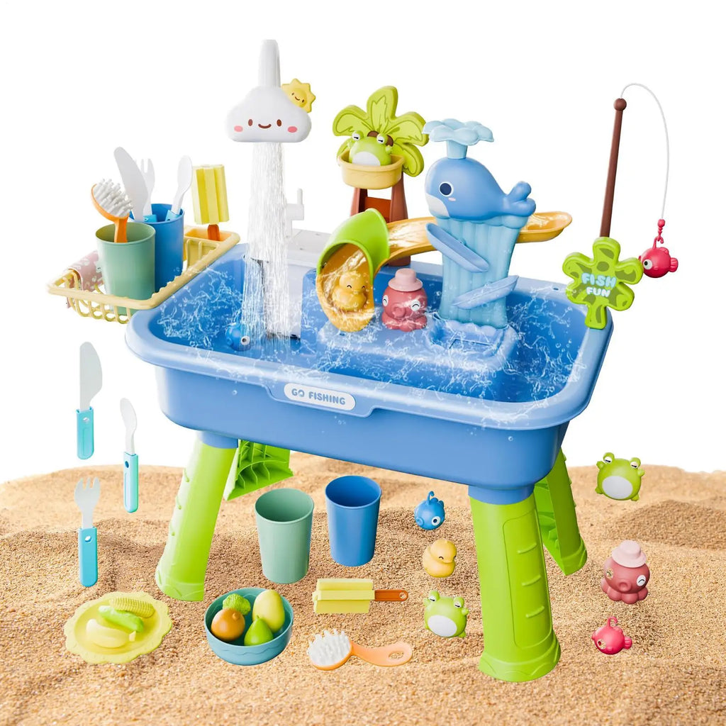 Children's Kitchen Toys Electric Fun Water Play Water Wash Basin Fishing Dishwashing Home Role-Playing Baby Early Education Toys Oasis Select