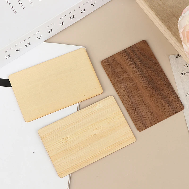 Wooden Blank NFC Card 13.56MHZ RFID Tag 504Bytes 215Ntag Chip Membership Contactless Social Recognition Lasercard Oasis Select
