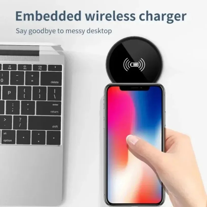 Embedded 15W Wireless Charger Fast Inductive Charging Base Desktop For iPhone 16 15 14 13 12 Samsung S24 S23 Huawei Xiaomi Phone Oasis Select