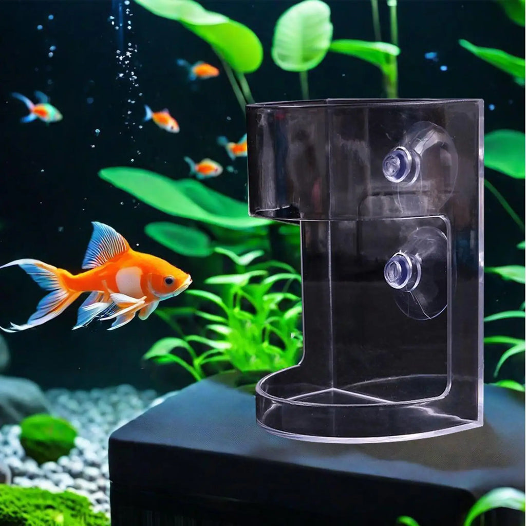 Fish Food Dispenser Transparent Fish Feeding Dish Large Capacity Anti-Drifting Suction Shrimp Feeding Dish for Hatchery Breeding Oasis Select