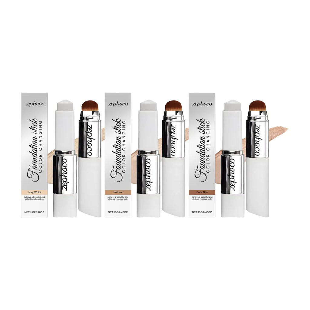 2-in-1 Color-Changing Foundation Stick & Concealer | Matte Foundation Concealer Stick Oasis Select 3colors boxed