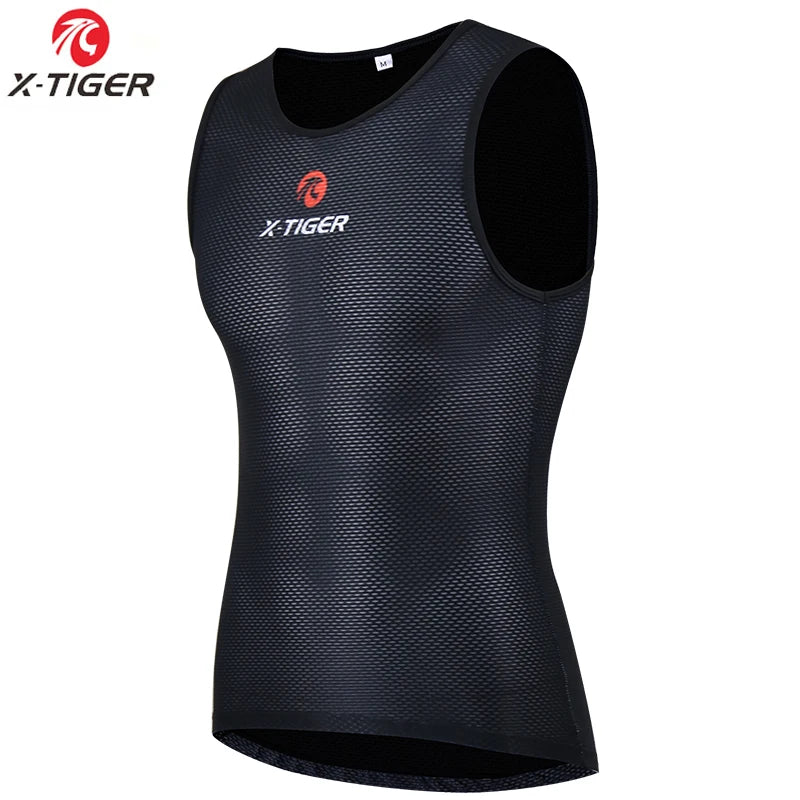 X-TIGER Cycling Underwear Men's Sleeveless Cycling Vest Cool Mesh Stretch Road Cycling Jersey Oasis Select XM-WS-16301 XXL