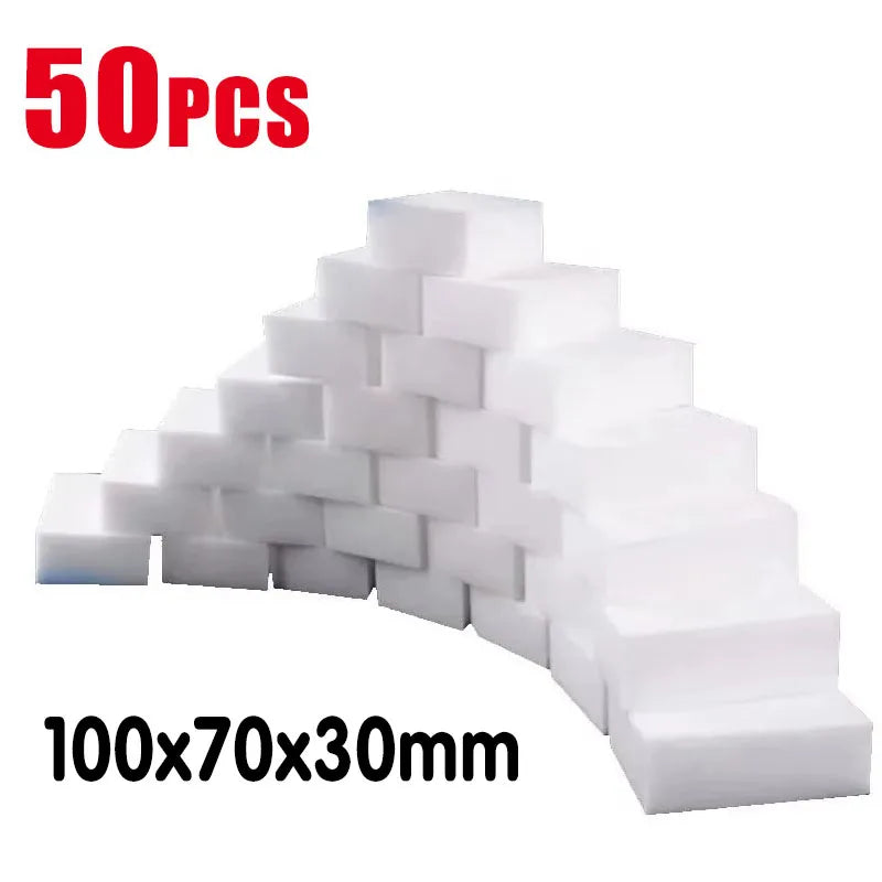 10-60Pcs 100x70x30mm Magic Sponge Eraser White Melamine Sponge Cleaning Sponge for Kitchen Office Bathroom Cleaner Cleaning Tool Oasis Select 50pcs