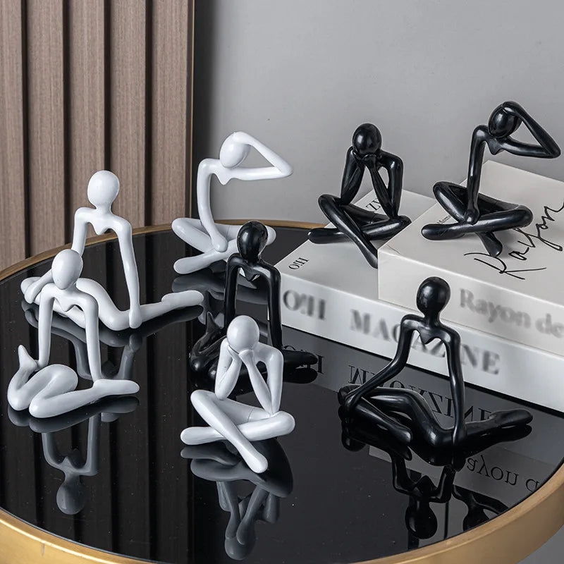 Abstract Figure Thinkers Plastic Crafts Cute Little Ornaments Room Decorations Oasis Select