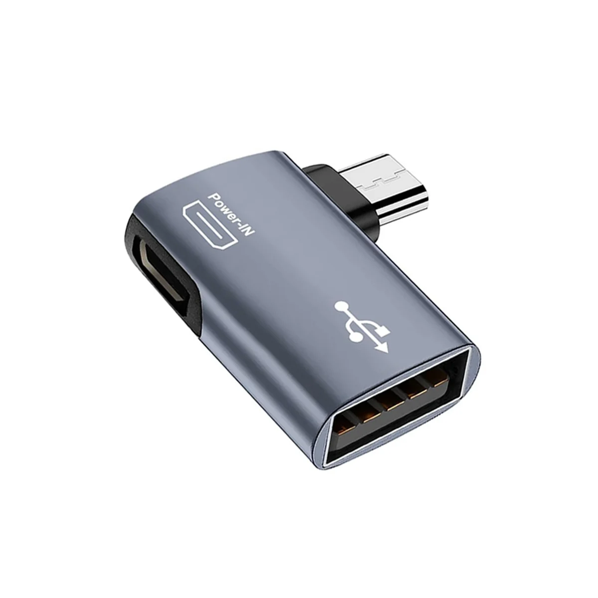 2Pcs OTG Adapter for 90 Degree Left/Right Angle Micro-USB to USB OTG Adapter for Android Phone Tablet Oasis Select