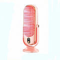 Dual Motor USB Desk Fan 5 Speeds LED Display Large Battery 360° Fast Cooling Portable for Office Bedroom Travel Camping Oasis Select Pink