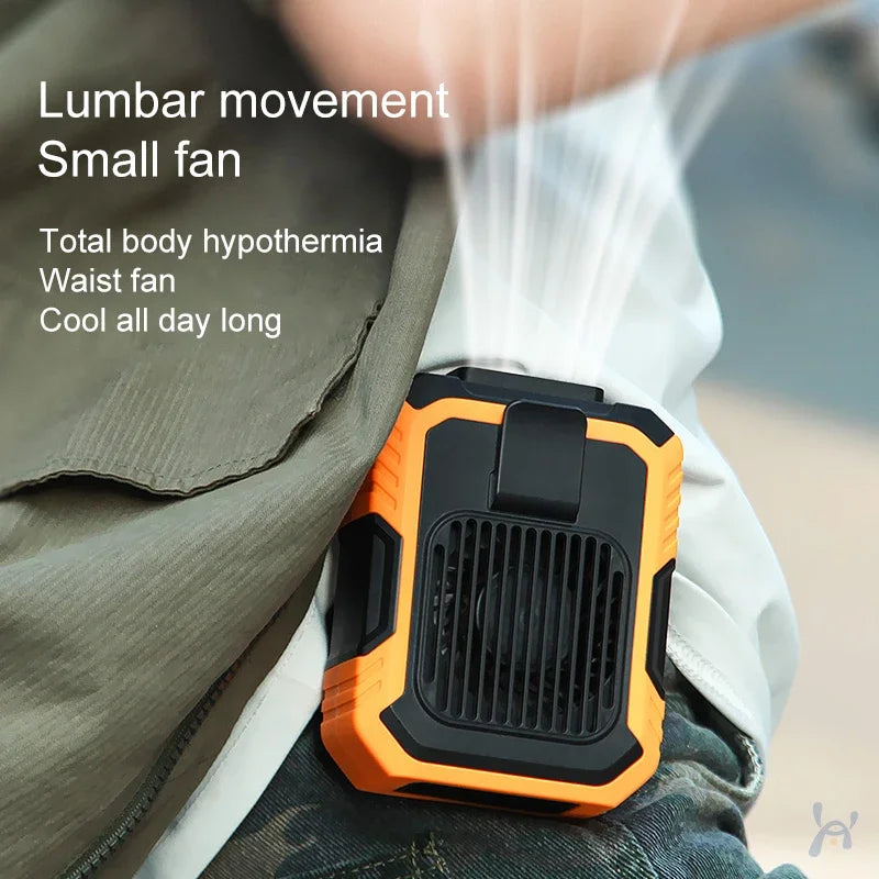 URGGU Wearable Waist Clip Fan – USB Rechargeable Portable Fan