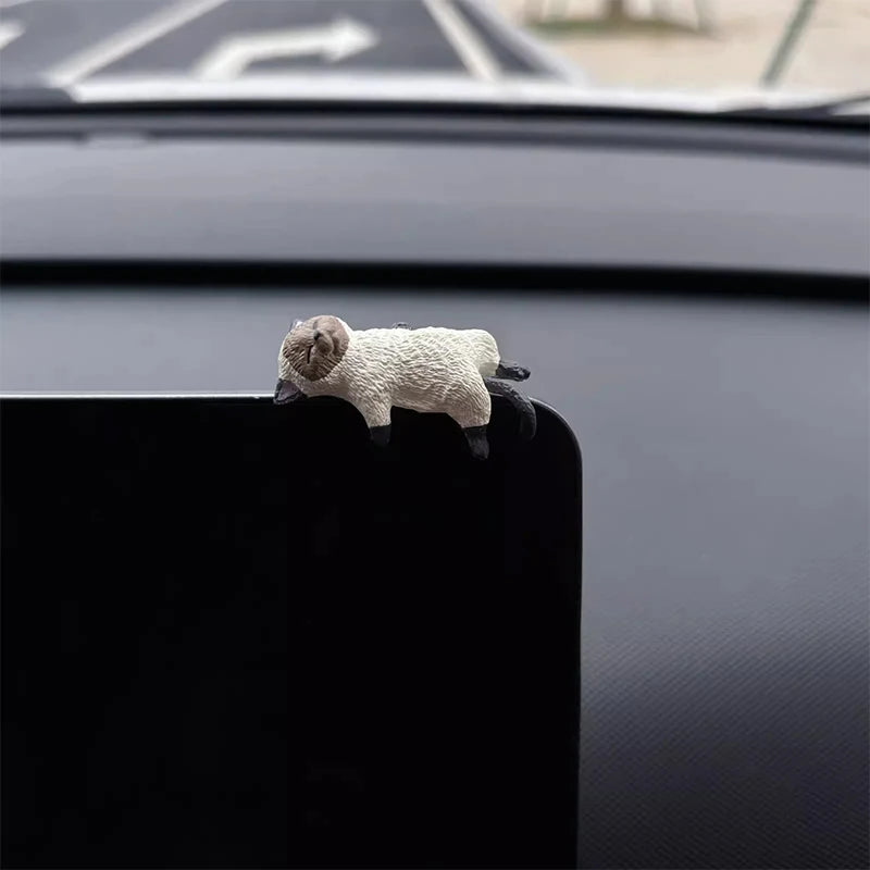 Pack of 5 Adorable Sleepy Cat Figurines for Car Decor, Creative Auto Accessories, Mini Cat Landscape Models, Unique Car Gifts Oasis Select