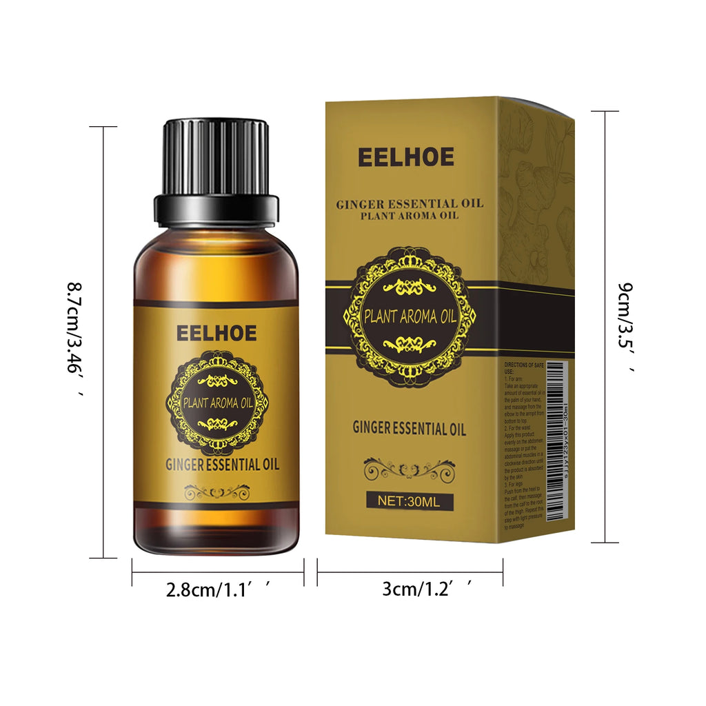 Ginger Essential Oil Slimming Body Massage Natural Fat Burning AntiCellulite Waist Arms Legs Care Promote Metabolism Firming Oil Oasis Select