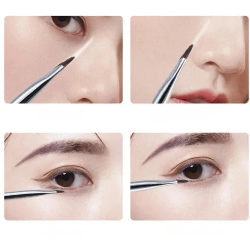 1/2/3/5pcs Ultra-Thin Eyeliner Brush Angled Eyebrow & Precise Detail Brush For Winged Liner And Under Eye Makeup Applicati Oasis Select