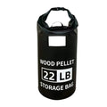 Wood Pellet Container 22 Lbs Capacity Charcoal Dispenser Bag Portable Charcoal Storage for Grilling Barbecue Outdoor Camping Oasis Select Black