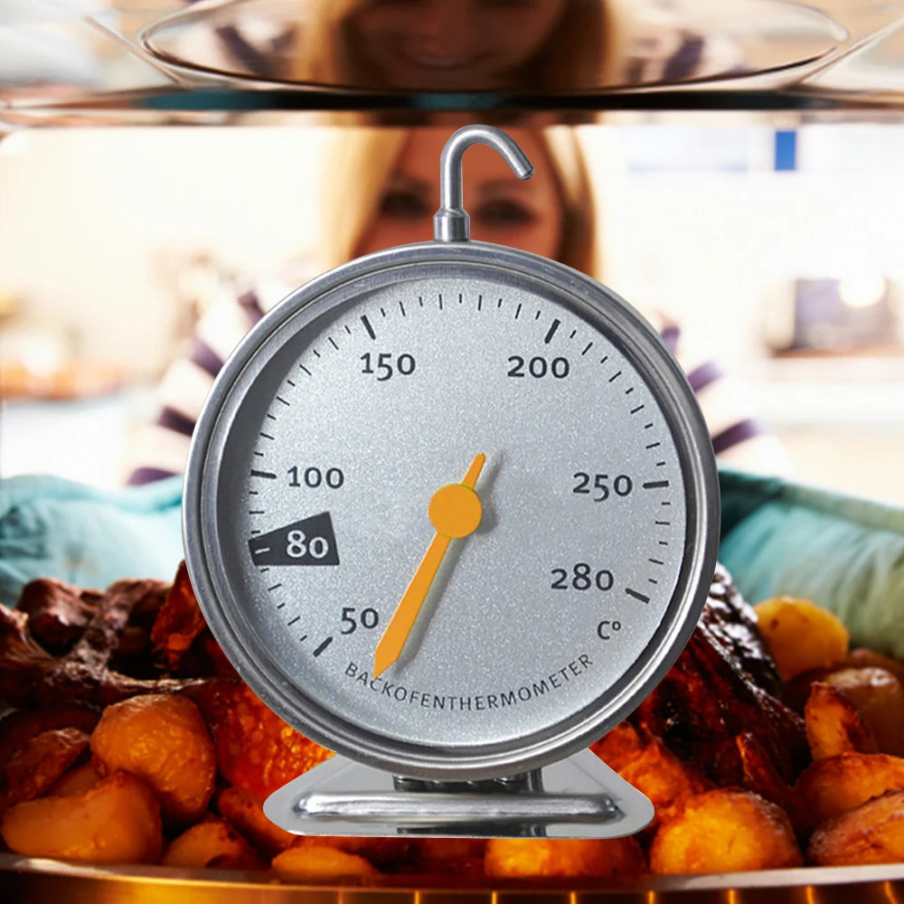 Stainless Steel Oven Thermometer New Large Dial Baking BBQ Cooking Meat Food Temperature Measurement Hang Stand Kitchen Supplies Oasis Select Default Title