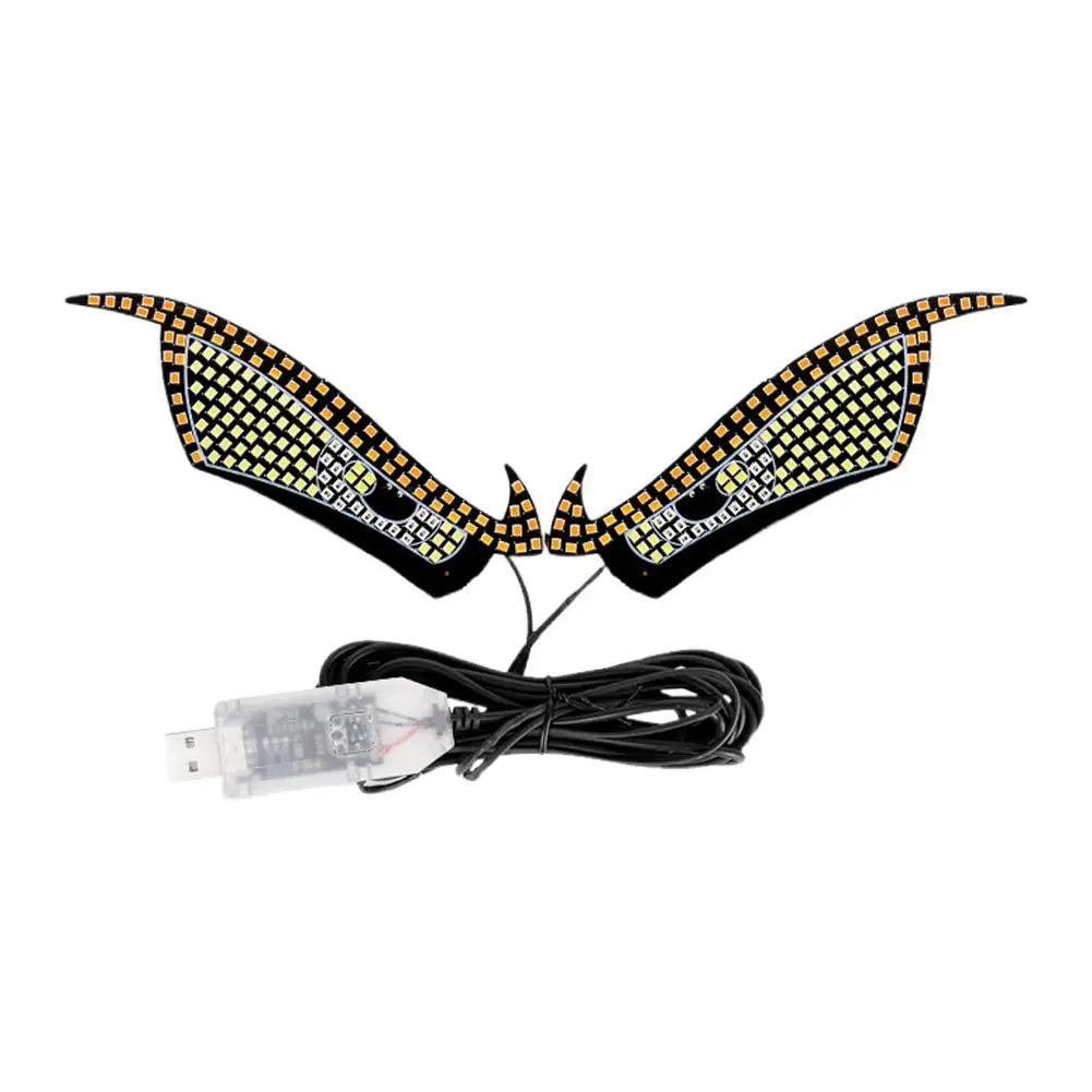 Car LED Devil Eyes Light Decorative Lights USB Warning Lights Dynamic Demon Eye Lights Atmosphere Light Auto Accessories Oasis Select B