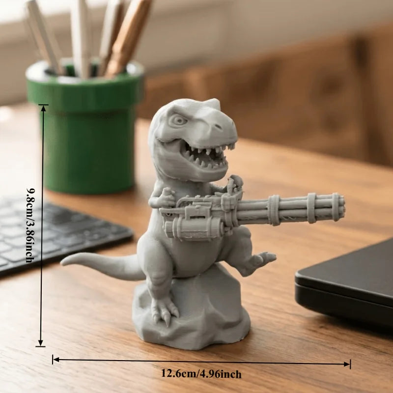 Creativity Battle Tyrannosaurus Rex Miniature Model 3D Printing Bookshelf Desktop Ornaments Companion Fun Game Room Desk Decor Oasis Select Crazy Tyrannosaurus