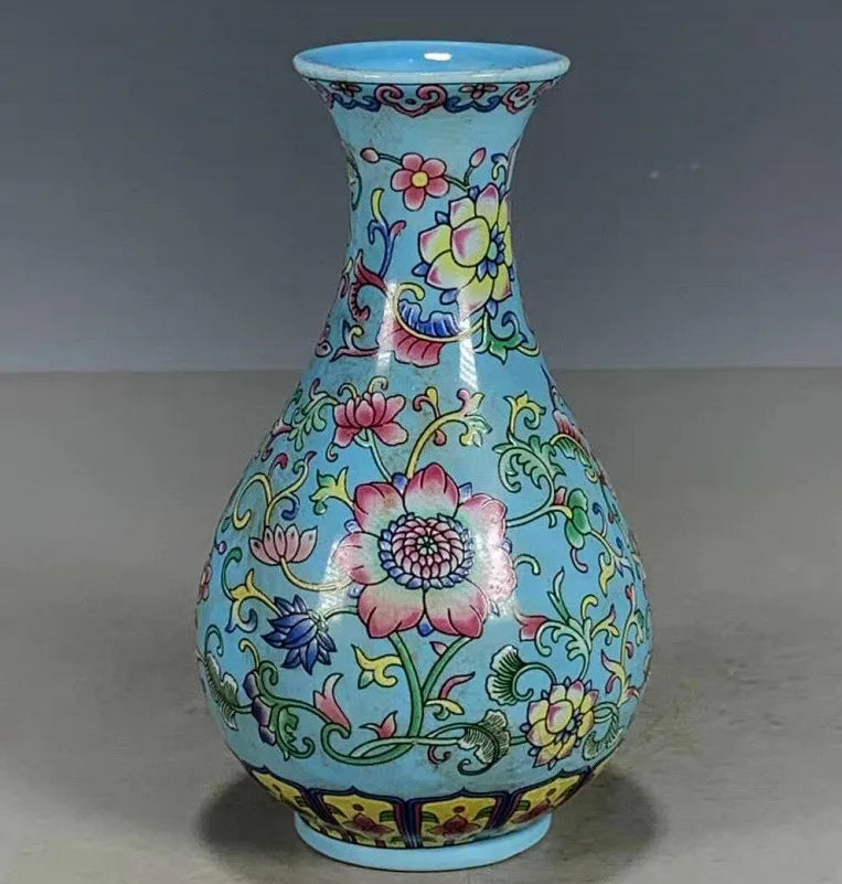 Chinese Table Top Antique Blue And White Porcelain Vase Decoration Crafts Small Ceramic Flower Arrangement Oasis Select b