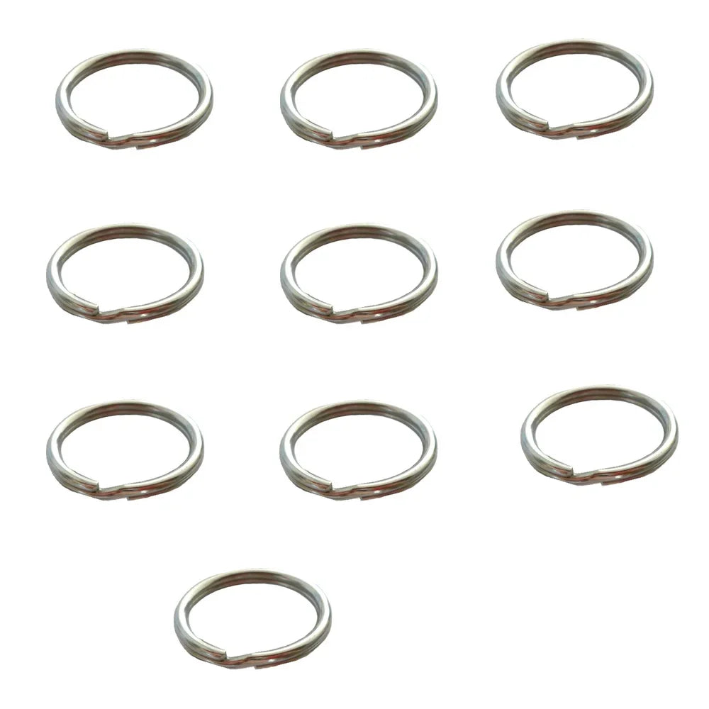 10PC 316 Stainless Steel Water Sport Keychain Keyring Split Ring Loop for Scuba Diving Swimming Diver Camping Gear 20 25 30 MM Oasis Select 10PC Round 20MM