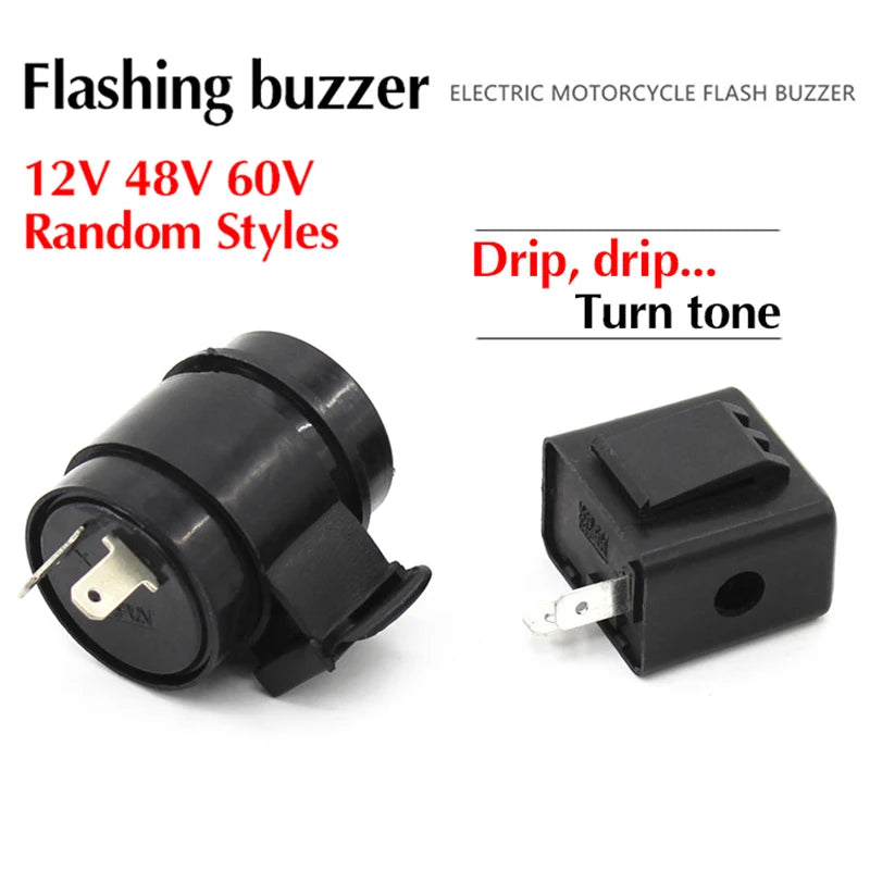 2Pins Buzzer Beep Flasher Relay for Turn Light Signals, DC 12V 48V 60V Oasis Select