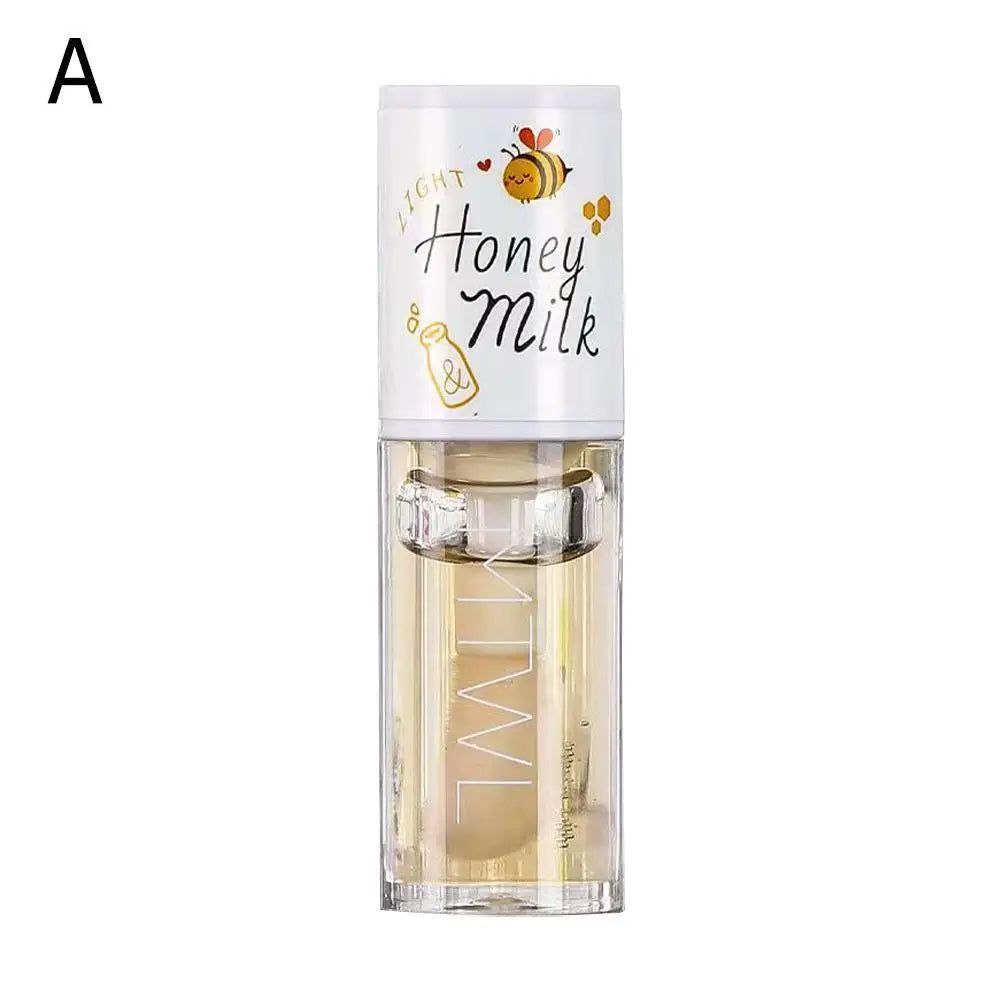 Korean Kawaii Lip gloss Honey Peach Lip Oil Long Lasting Non-sticky Moisturizing Vitamin E Lip Tint Lip Plumper Lip Care Serum Oasis Select 01
