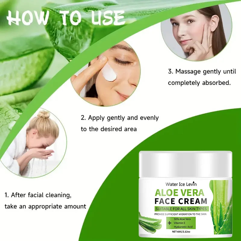Aloe Vera Face Cream – Hyaluronic Acid & Collagen Moisturizer Face Moisturizer Cream Oasis Select
