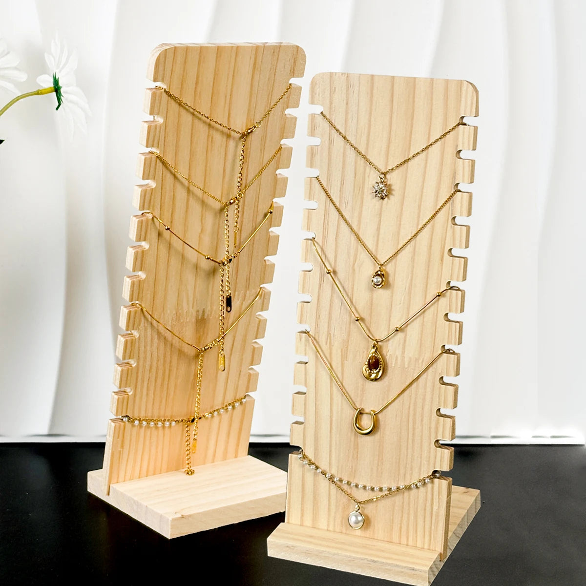 1pc Wooden necklace display rack, independent jewelry storage rack, bracelet and pendant holder, jewelry rack Oasis Select
