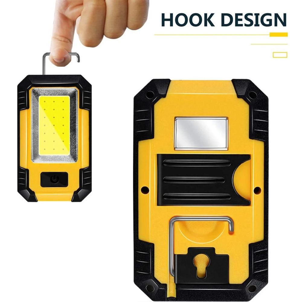 4000mah Led Work Light Rechargeable Super Bright COB Flashlight With Magnetic Portable Outdoor Camping Lantern Emergency Lamp Oasis Select
