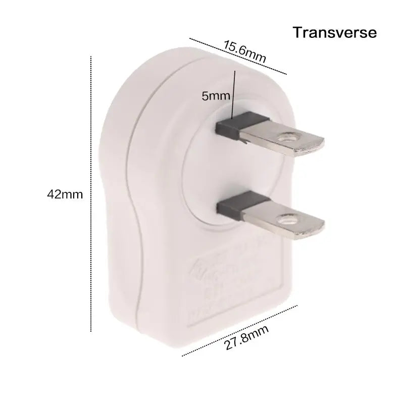 US 2PIN 360 Angle Rotatable Power Socket Plug Adapter Foldable Travel Aadapters Power Converter Plug Electrical Socket Oasis Select Transverse