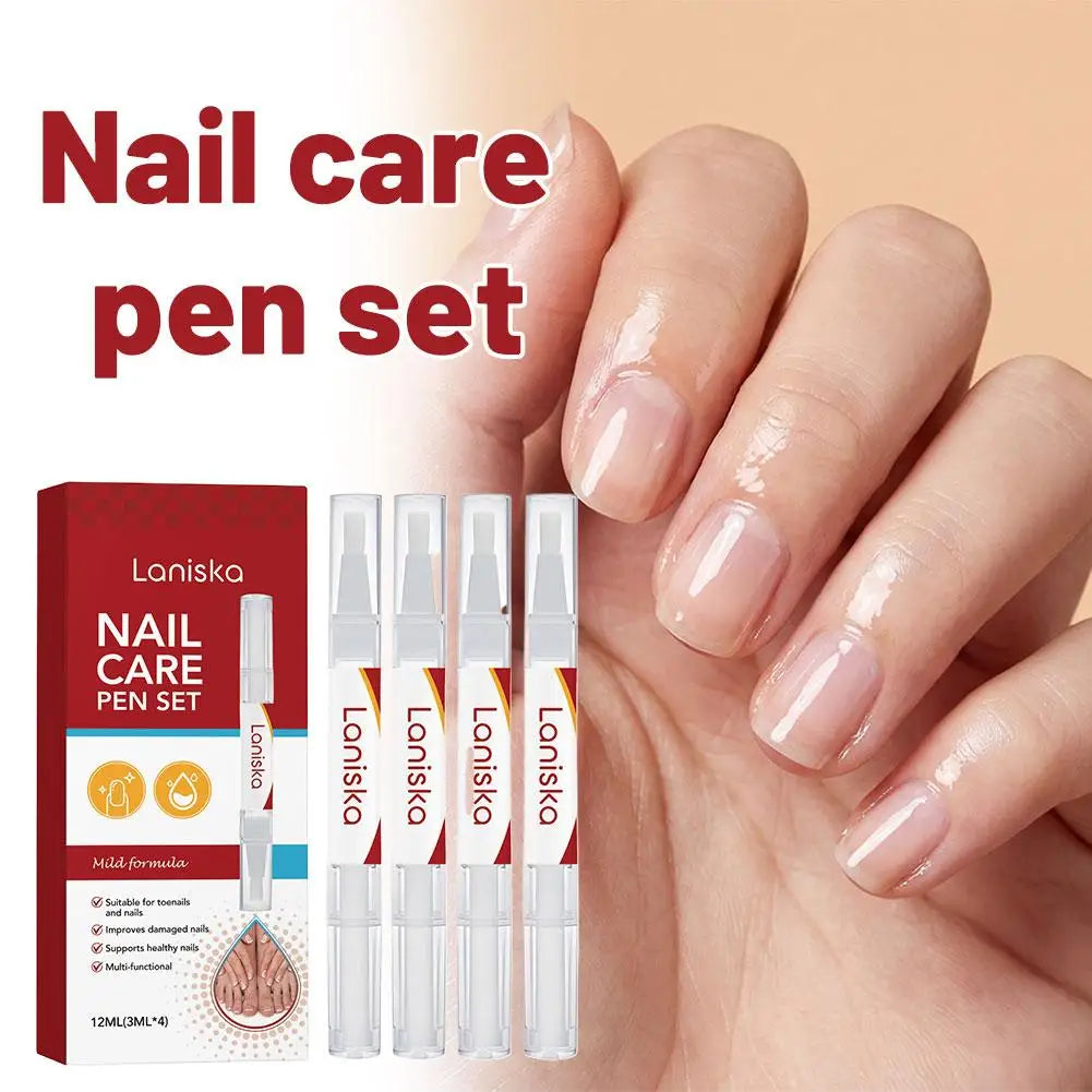 Laniska Nail Care Pen Set - Treatment Damaged, Improve Dry Cuticle, Prevent Cracking, Remove Hangnails, Nail Healthy Growth Care Oasis Select