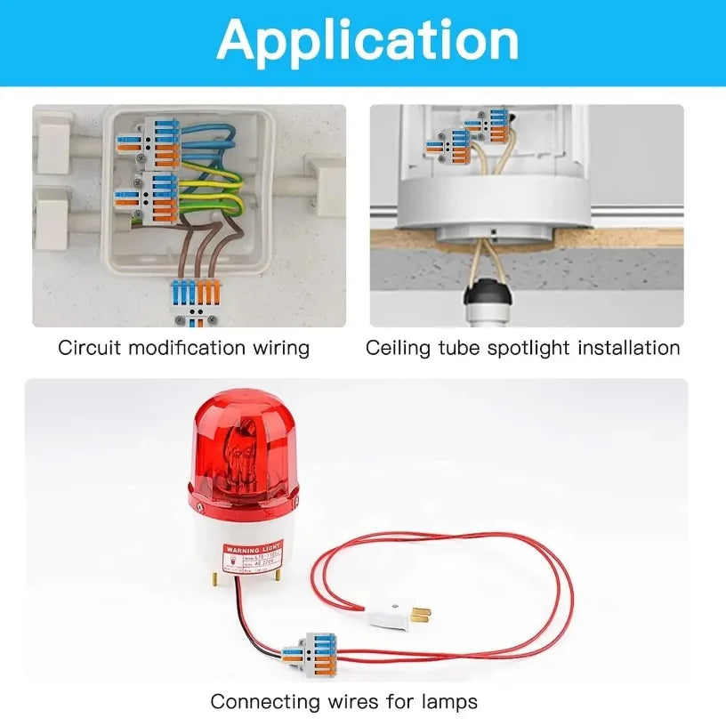 Quick Wire Connectors Universal Compact Splicing Wiring Cable Connection 0.08-4.0mm2 Push-in Conductor Terminal Oasis Select