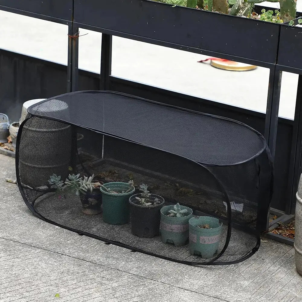 Foldable Plant Protection Netting Raised Beds Bird Control Garden Row Covers with Ground Stakes Mesh Plant Cage Flower Beds Oasis Select