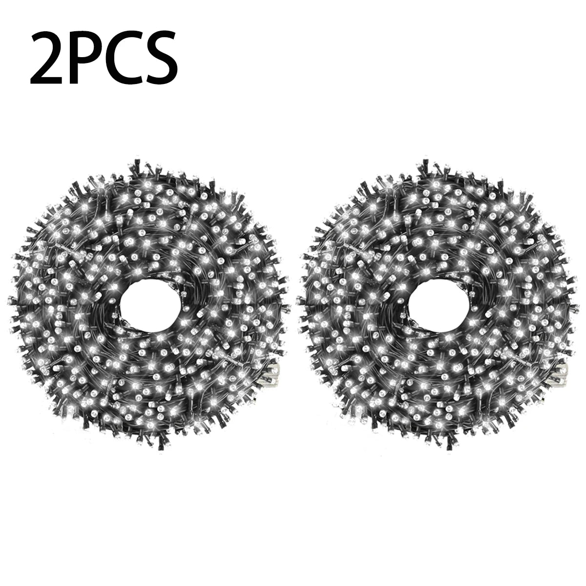 1/2/3Pcs LED String Light 10M/20M/30M Christmas Tree Fairy Outdoor Festoon 220V EU Plug/110V US Plug,Party Decor Lamp CW/WW/RGB Oasis Select 2PCS White EU Plug 10M