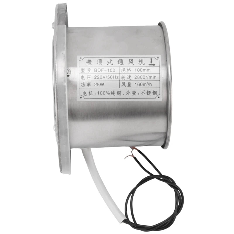 Pipe Stainless Steel Exhaust Fan Window Duct Air Ventilation Blower Toilet Kitchen Ventilator Booster Extractor Oasis Select
