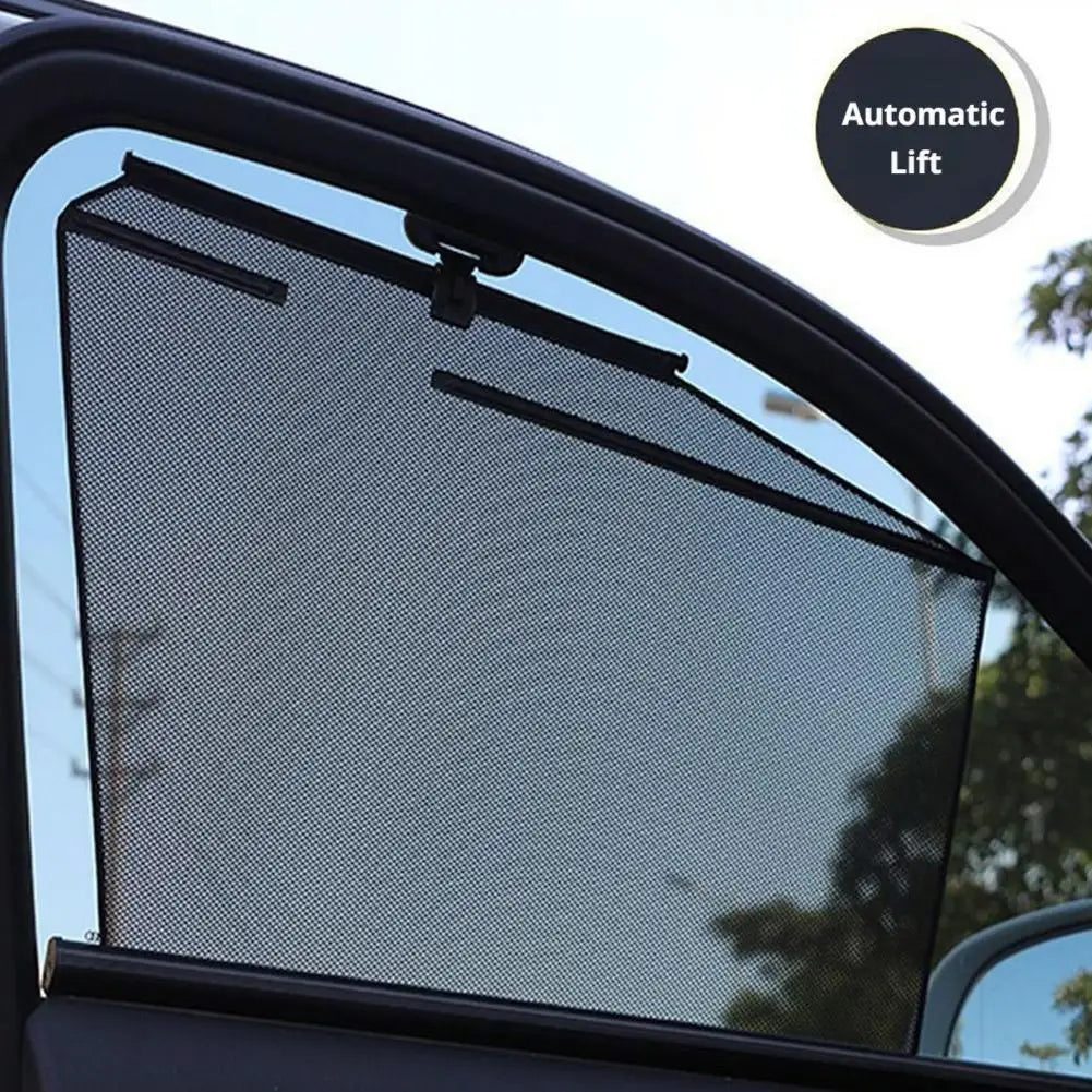 Retractable Car Window Sunshade Roller Blind – UV & Heat