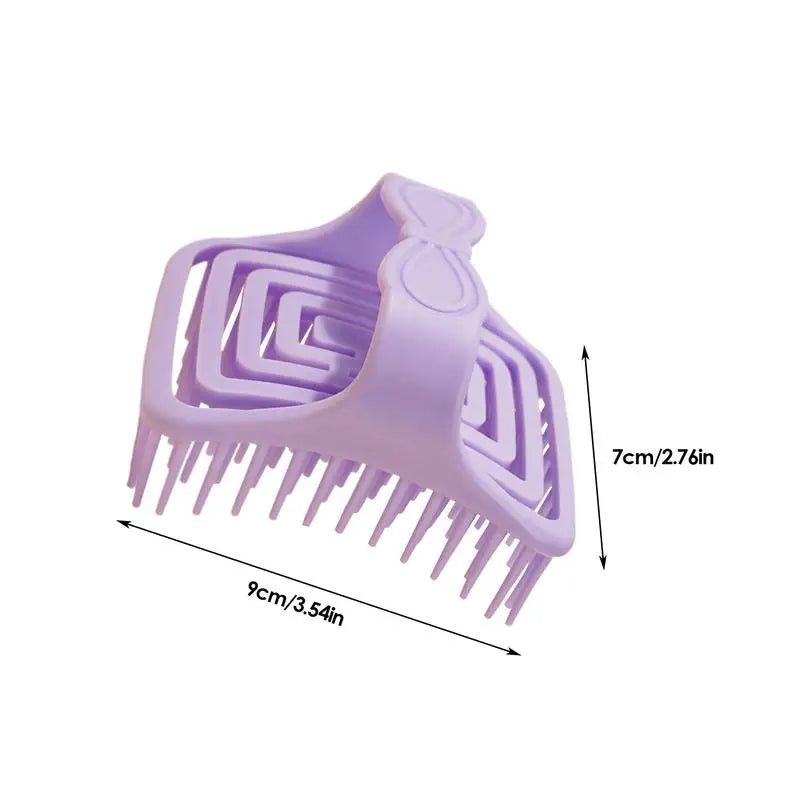 Hollow Out Hair Brush Hollow Hair Scrubber Shampoo Brush Scalp Scrub Massager Gentle Bath Cleaning Comb Bathroom Care Scrubber Oasis Select