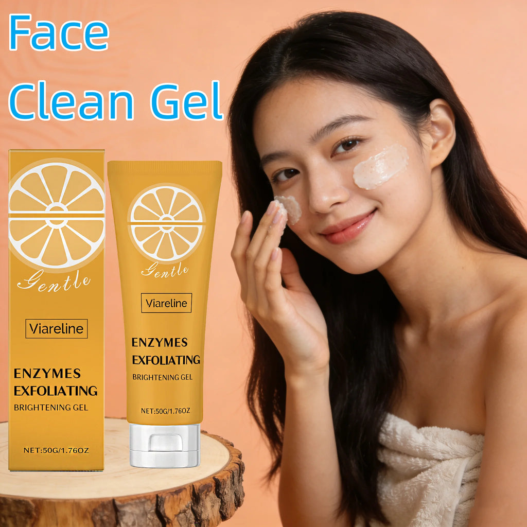 VIARELINE Face Clean Gel Exfoliate Remove Dead Skin Shrink Pores Brighten Control Oil Wh-iten Massage Refresh Facial Nourish Gel Oasis Select