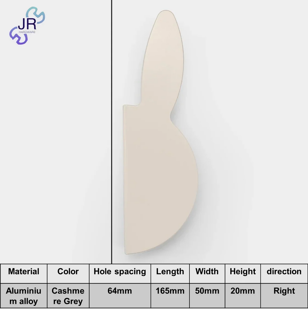 Love Rabbit Cartoon Children's Room Handle Color Matching Cabinet Door Handle Kitchen Cabinet Shoe Cabinet Wardrobe Door Handle Oasis Select Cashmere Grey Right