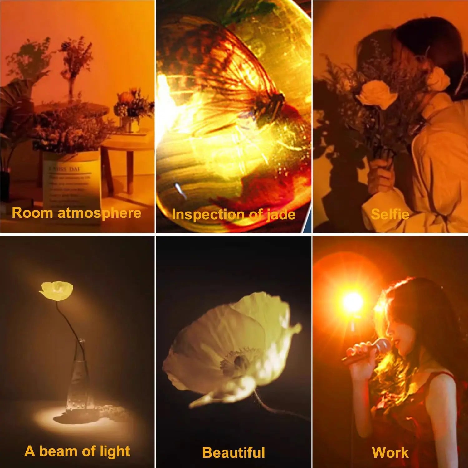 2-in-1 Flashlight Yellow & White Light Hight Lumen Amber Light for Fishing Flashlight, Camping,Emergency Dual Light Lamp Oasis Select