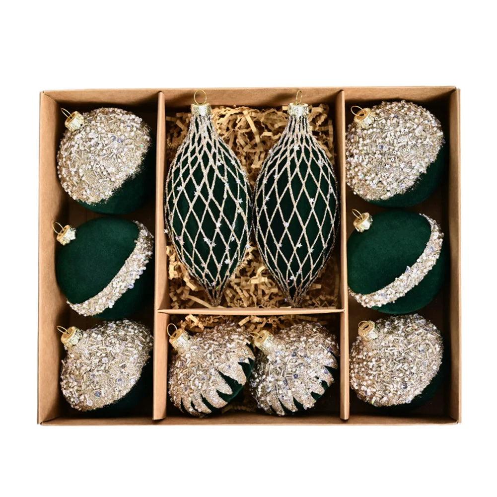 Decorative Ornaments Christmas Balls Holiday Decor Christmas Celebration Hanging Christmas Ball Set Christmas Pendant Oasis Select dark green China Mainland