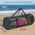 Foldable Mesh Swimming Bag Lightweight Beach Toys Gear Bag Multi-Function Swimming Dry Sack Large Capacity for Outdoor Sports Oasis Select Black